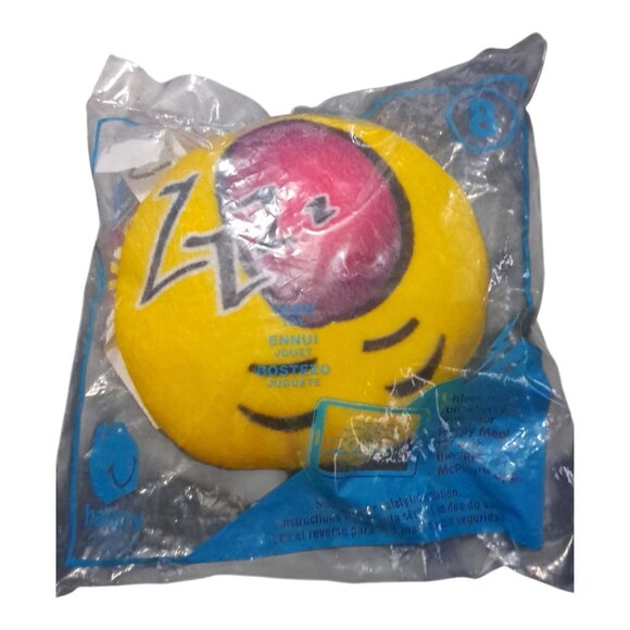 McDonald's Happy Meal #8 Yawn Emoji Plush Key Chain Toy New - Picture 4 of 5